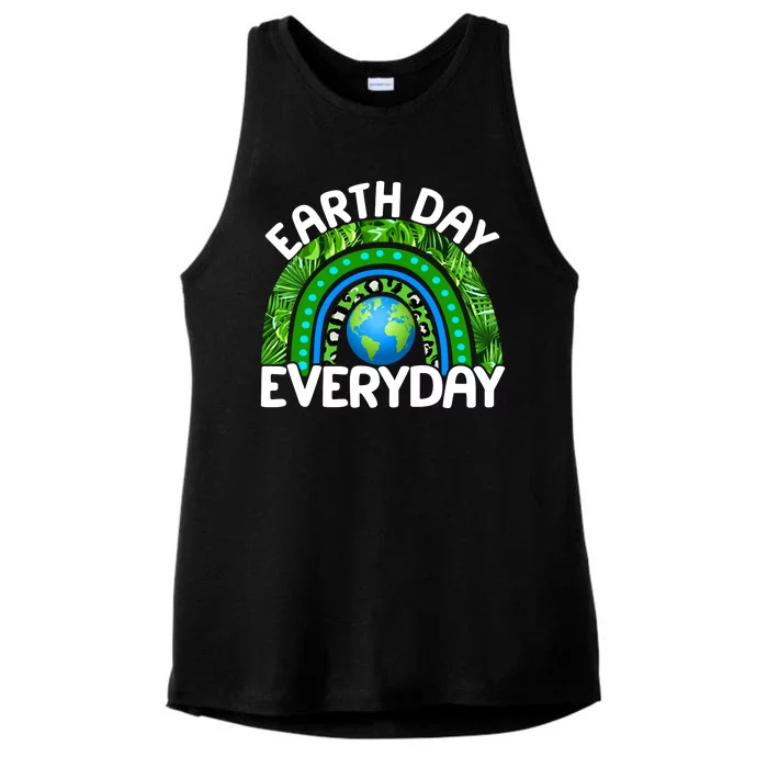 Earth Day Everyday Nature Rainbow Ladies Tri-Blend Wicking Tank