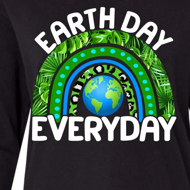 Earth Day Everyday Nature Rainbow Womens Cotton Relaxed Long Sleeve T-Shirt