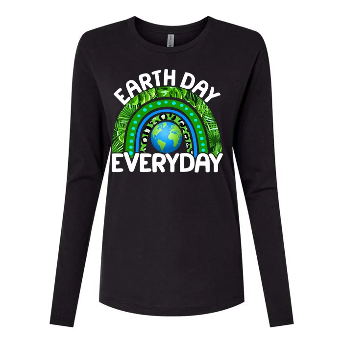 Earth Day Everyday Nature Rainbow Womens Cotton Relaxed Long Sleeve T-Shirt