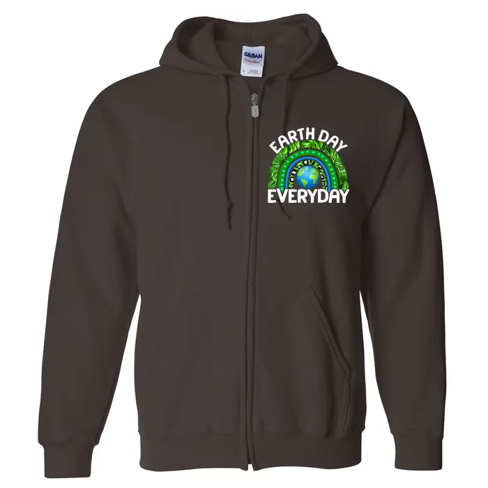 Earth Day Everyday Nature Rainbow Full Zip Hoodie