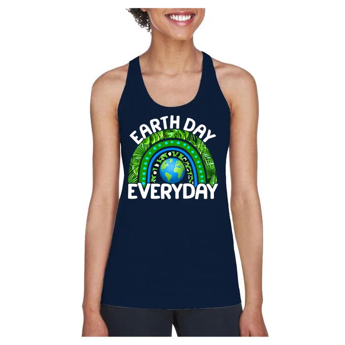 Earth Day Everyday Nature Rainbow Women's Racerback Tank