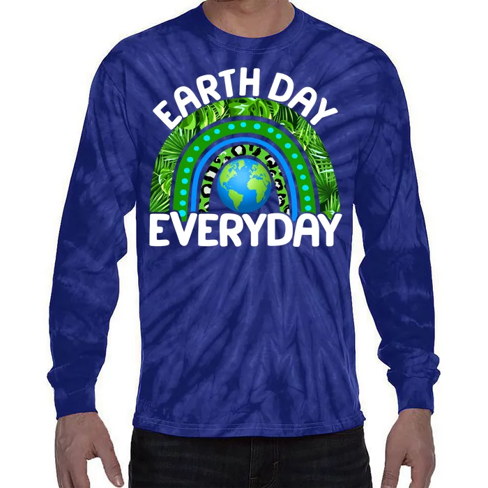 Earth Day Everyday Nature Rainbow Tie-Dye Long Sleeve Shirt