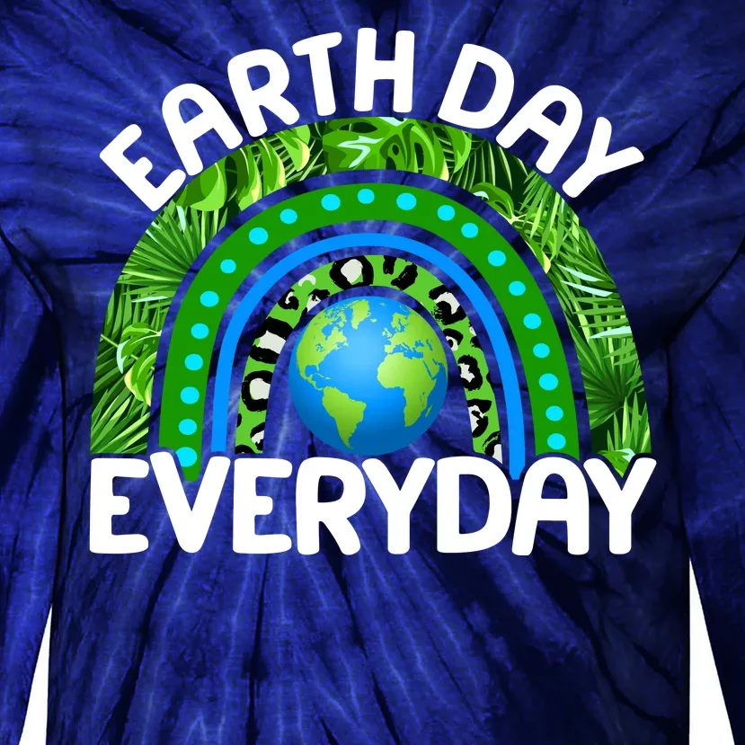 Earth Day Everyday Nature Rainbow Tie-Dye Long Sleeve Shirt