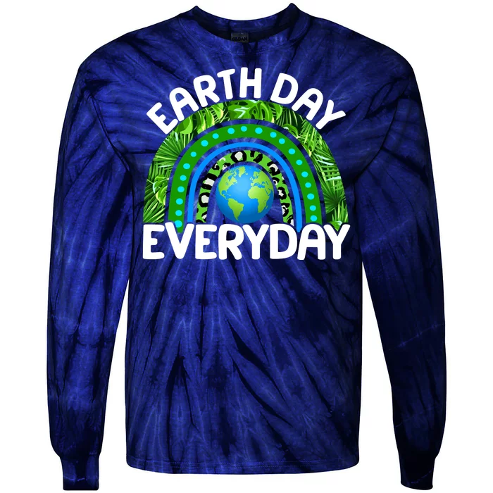 Earth Day Everyday Nature Rainbow Tie-Dye Long Sleeve Shirt