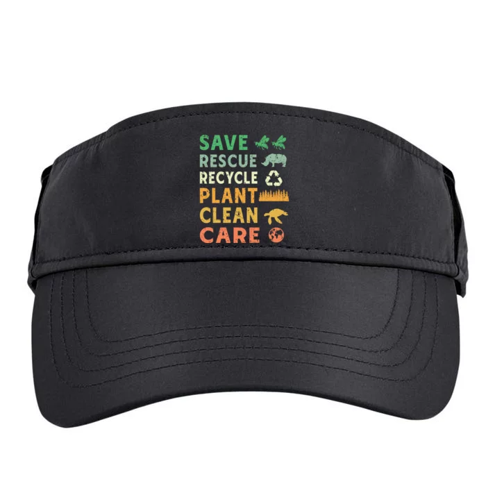 Earth Day Ecofriendly Message Adult Drive Performance Visor