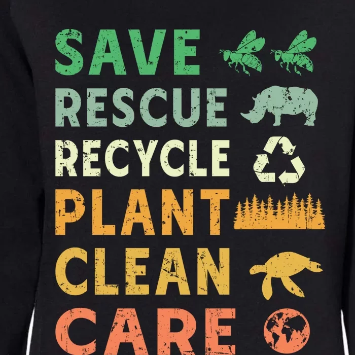 Earth Day Ecofriendly Message Womens California Wash Sweatshirt