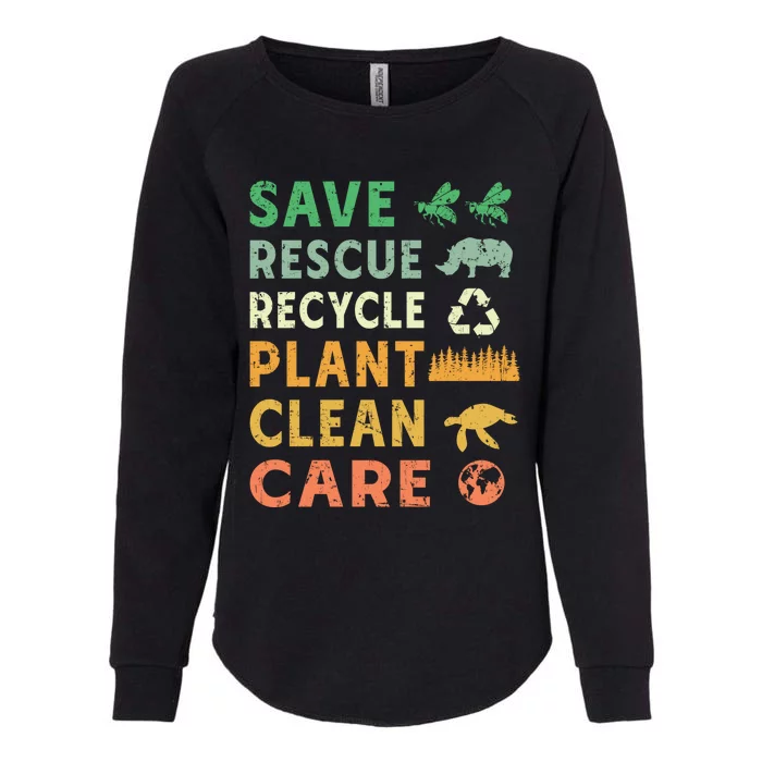 Earth Day Ecofriendly Message Womens California Wash Sweatshirt