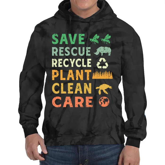 Earth Day Ecofriendly Message Tie Dye Hoodie