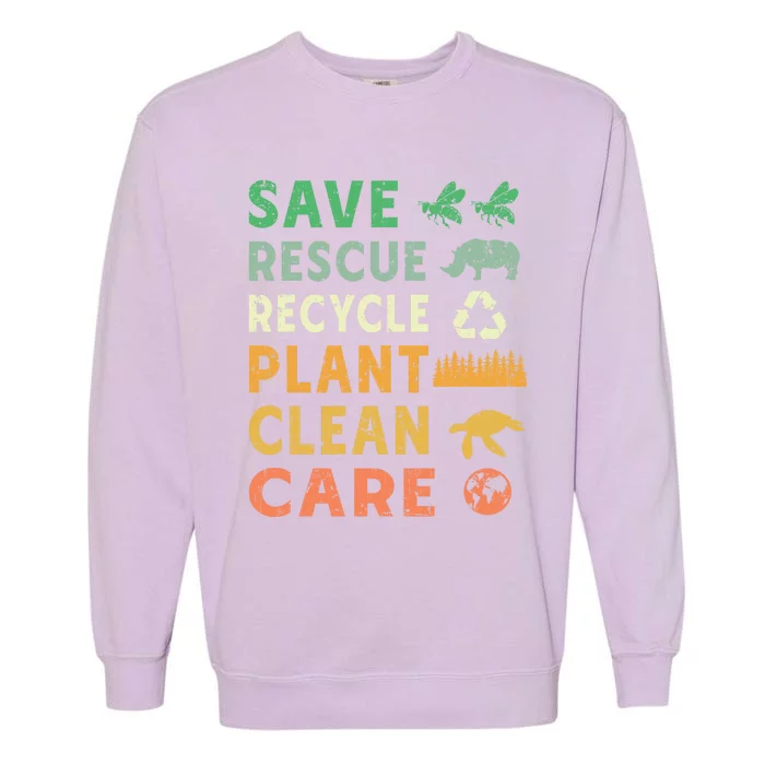 Earth Day Ecofriendly Message Garment-Dyed Sweatshirt