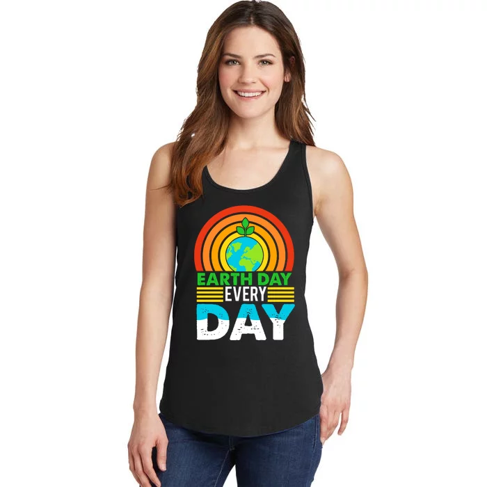 Earth Day Everyday Eco Awareness Ladies Essential Tank