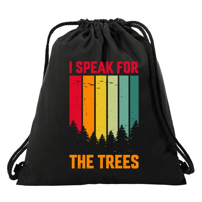 Earth Day Environmental Statement Graphic Drawstring Bag