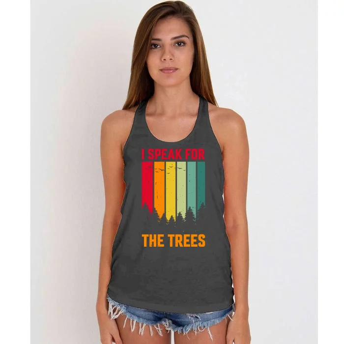 Earth Day Environmental Statement Graphic Women's Knotted Racerback Tank