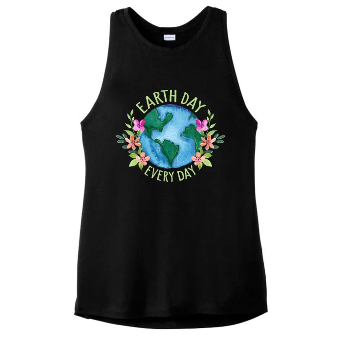 Earth Day Everyday Save The Planet Mother Earth Environt Gift Ladies Tri-Blend Wicking Tank