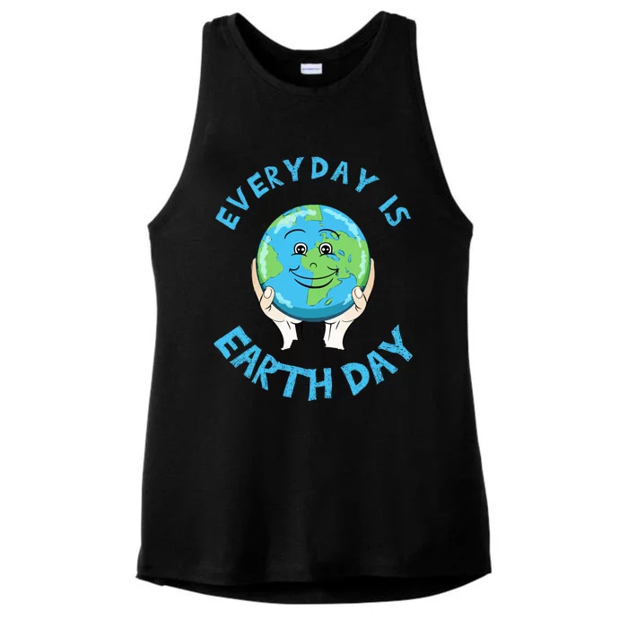 Earth Day Everyday Day Is Earth Day Climate Change Planet Gift Ladies Tri-Blend Wicking Tank