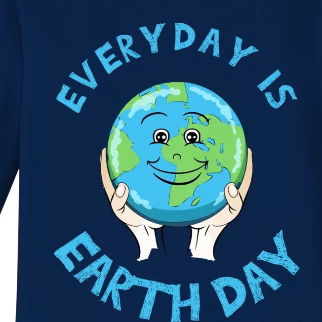 Earth Day Everyday Day Is Earth Day Climate Change Planet Gift Baby Long Sleeve Bodysuit