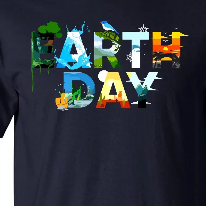 Earth Day Environmental Protection Save Tree Animals Tall T-Shirt