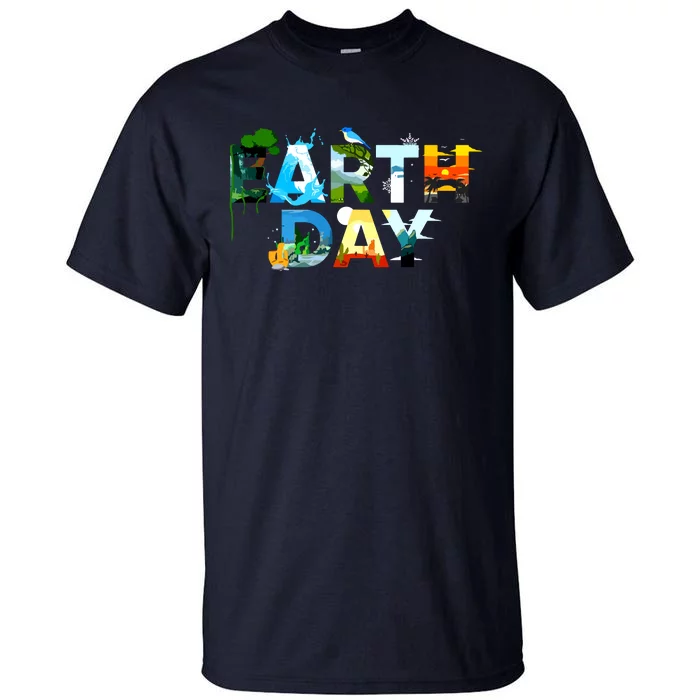 Earth Day Environmental Protection Save Tree Animals Tall T-Shirt