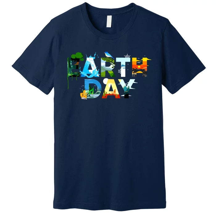 Earth Day Environmental Protection Save Tree Animals Premium T-Shirt