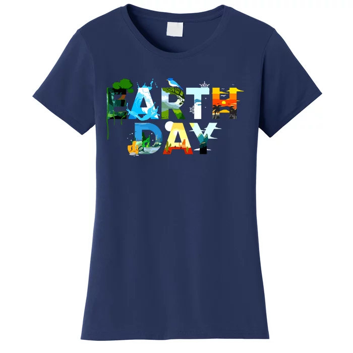 Earth Day Environmental Protection Save Tree Animals Women's T-Shirt