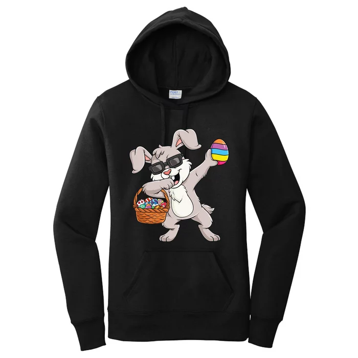 Easter Day Eggs Funny Dabbing Rabbit Women's Pullover Hoodie