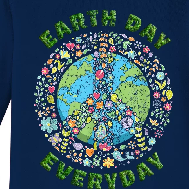 Earth Day Every Day Aesthetic Earth Day Baby Long Sleeve Bodysuit