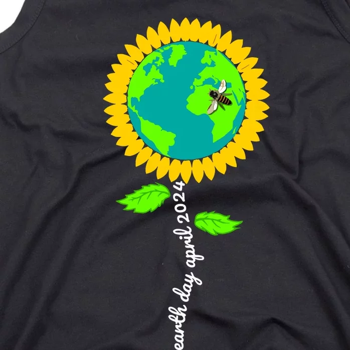 Earth Day Every Day 2024 Sunflower Restore Save Earth Tank Top