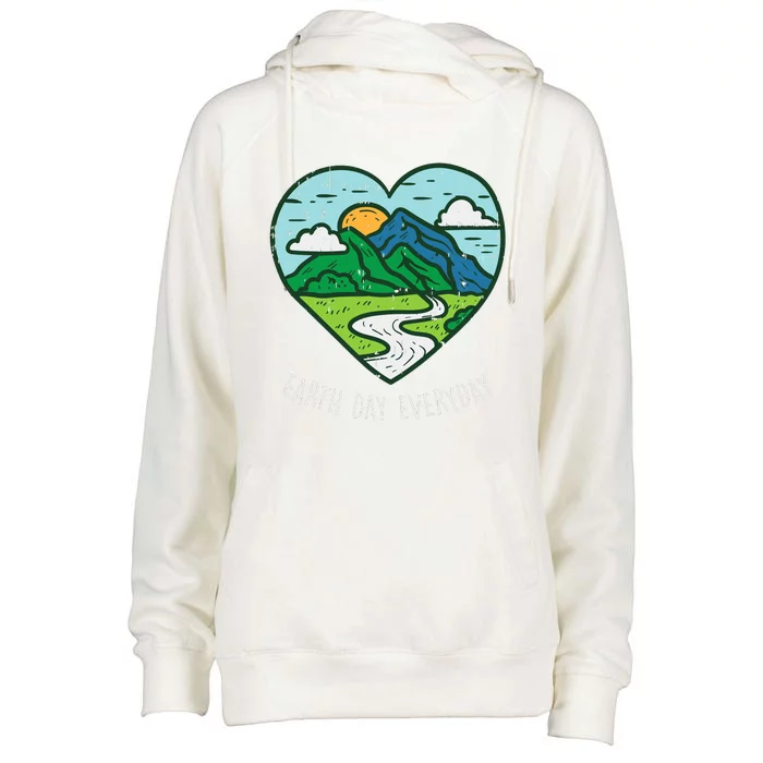 Earth Day Everyday April 22nd Environmentalist Gift Womens Funnel Neck Pullover Hood