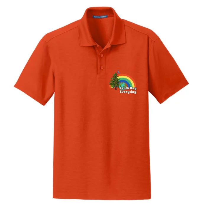 Earth Day Every Day Cute Earth Day Dry Zone Grid Performance Polo