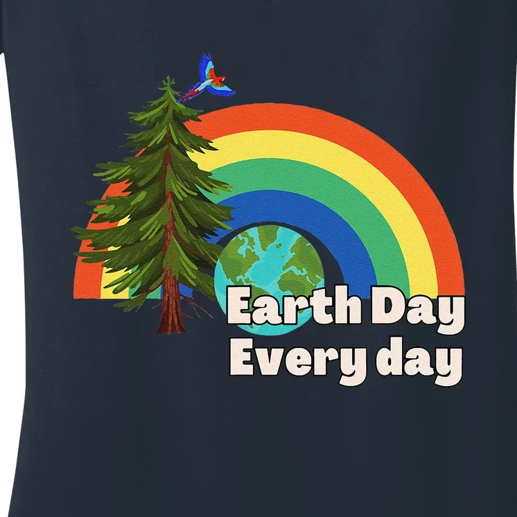 Earth Day Every Day Cute Earth Day Women's V-Neck T-Shirt