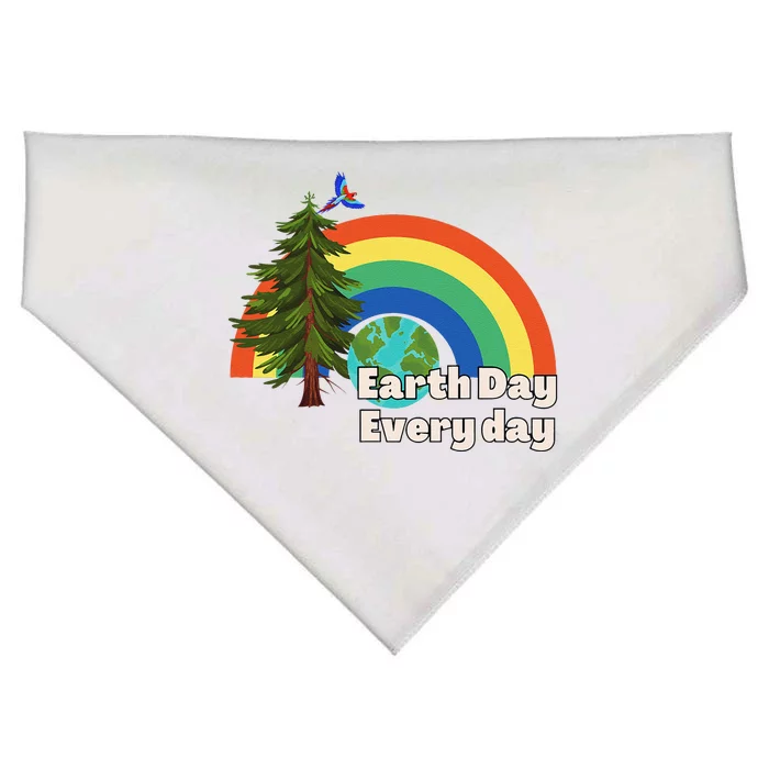 Earth Day Every Day Cute Earth Day USA-Made Doggie Bandana