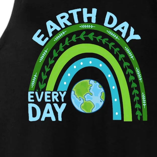 Earth Day Everyday Rainbow Ladies Tri-Blend Wicking Tank