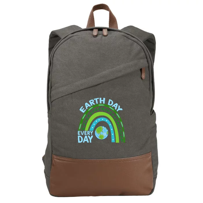 Earth Day Everyday Rainbow Cotton Canvas Backpack