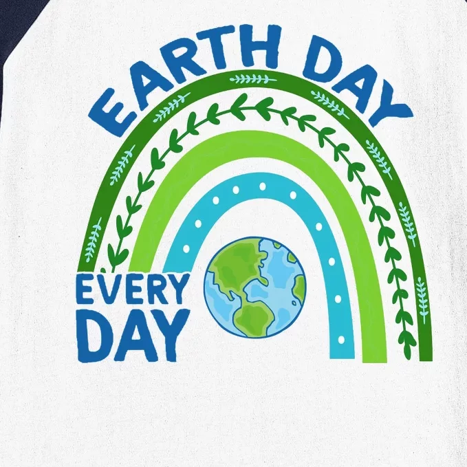 Earth Day Everyday Rainbow Baseball Sleeve Shirt