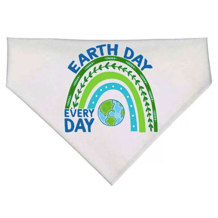 Earth Day Everyday Rainbow USA-Made Doggie Bandana