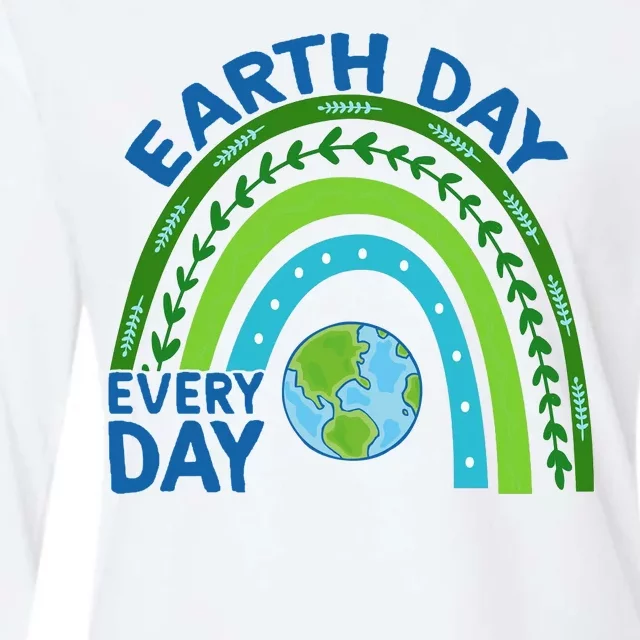 Earth Day Everyday Rainbow Womens Cotton Relaxed Long Sleeve T-Shirt