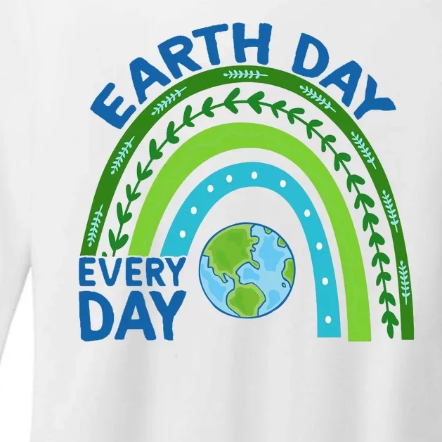 Earth Day Everyday Rainbow Womens CVC Long Sleeve Shirt