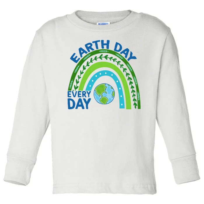 Earth Day Everyday Rainbow Toddler Long Sleeve Shirt