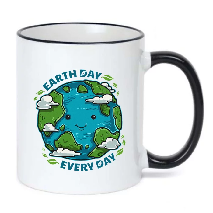 Earth Day Every Day Cute Environmental Light Black Color Changing Mug