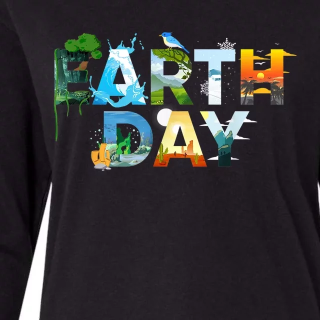 Earth Day Environmental Protection Save Tree & Animals Womens Cotton Relaxed Long Sleeve T-Shirt