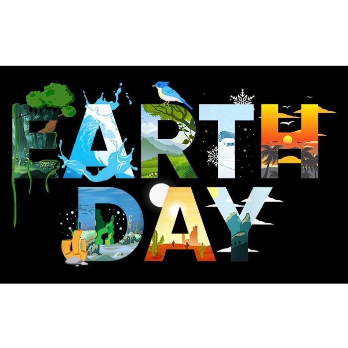 Earth Day Environmental Protection Save Tree & Animals Bumper Sticker