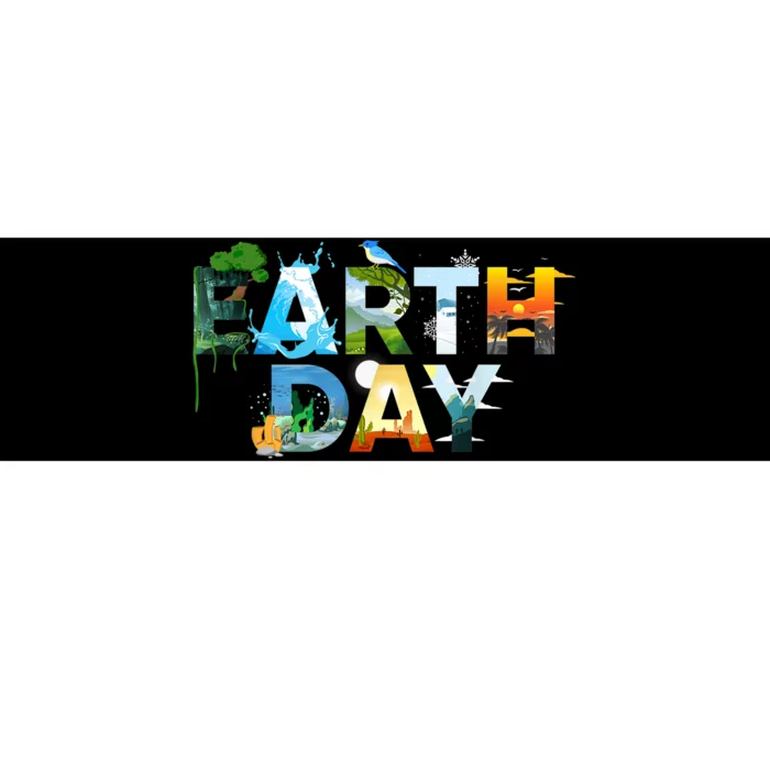 Earth Day Environmental Protection Save Tree & Animals Bumper Sticker