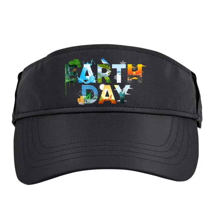 Earth Day Environmental Protection Save Tree & Animals Adult Drive Performance Visor