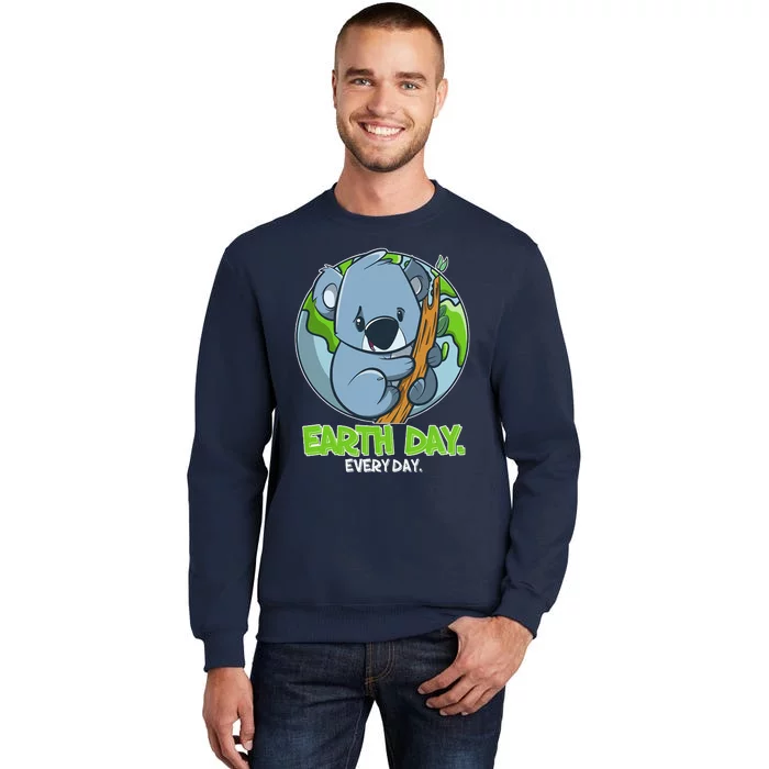 Earth Day Every Day Cute Planet And Koala Sweatshirt