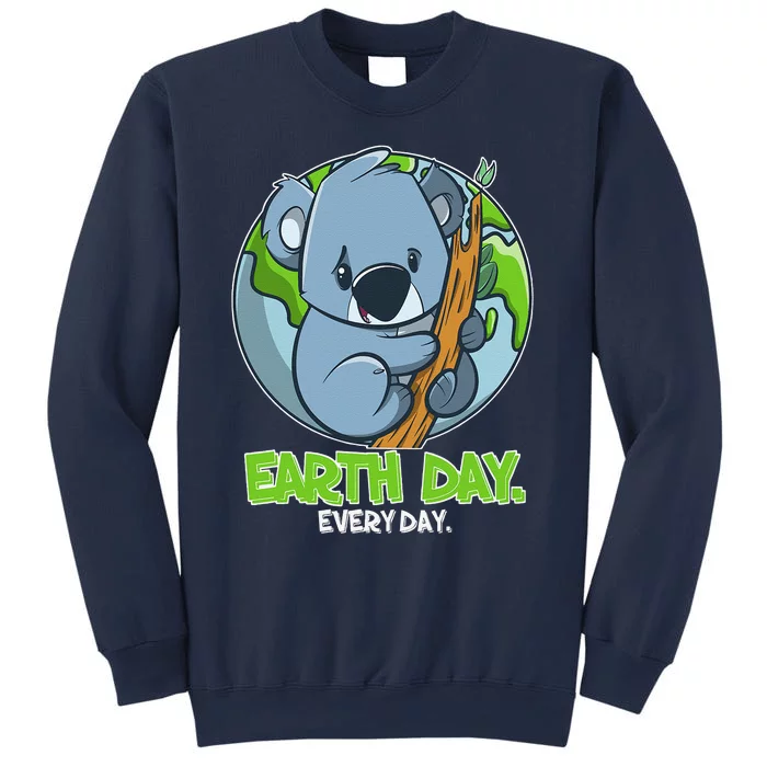 Earth Day Every Day Cute Planet And Koala Sweatshirt