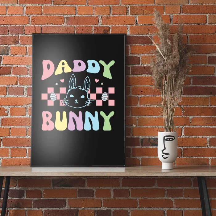 Easter Day Funny Daddy Bunny Retro Easter Father's Day Poster