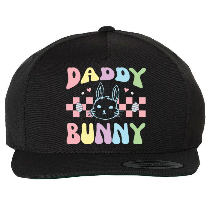 Easter Day Funny Daddy Bunny Retro Easter Father's Day Wool Snapback Cap