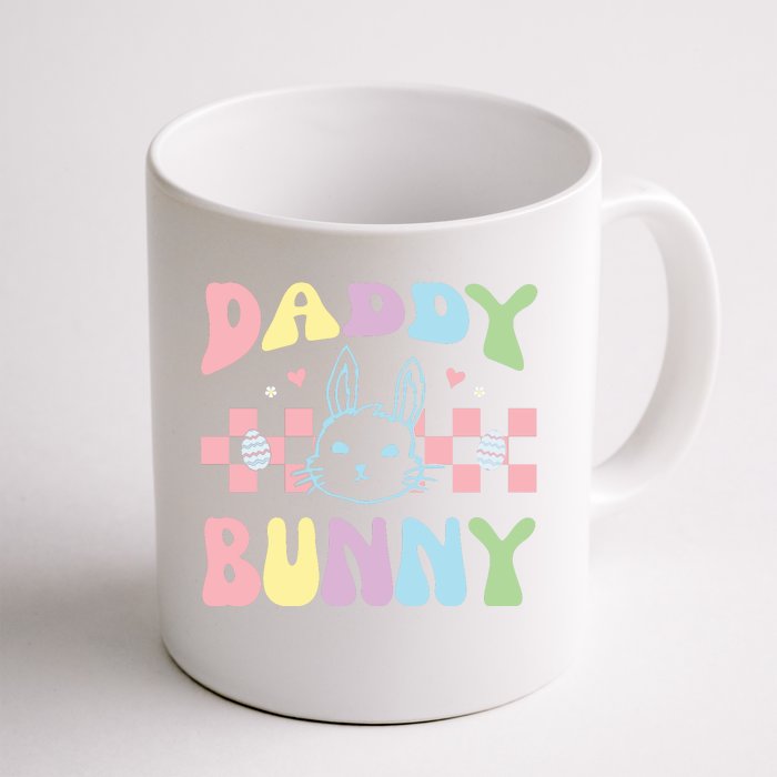 Easter Day Funny Daddy Bunny Retro Easter Father's Day Front & Back Coffee Mug