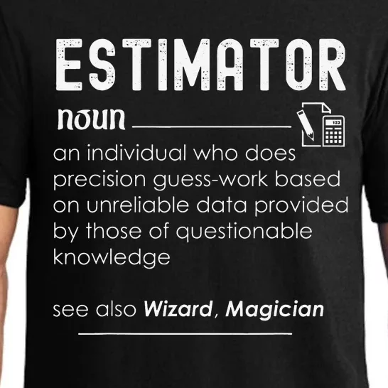 Estimator Definition Funny Estimating Quote Job Titles Pajama Set