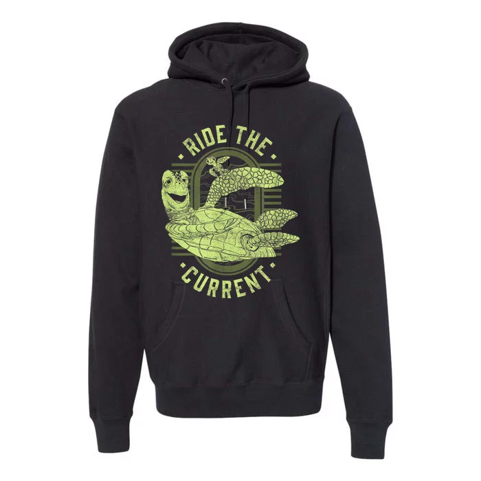 Earth Day Finding Nemo Turtle Ride The Current Premium Hoodie