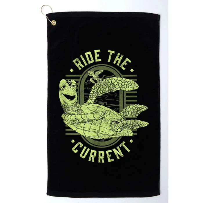 Earth Day Finding Nemo Turtle Ride The Current Platinum Collection Golf Towel